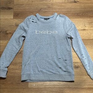 Women’s distressed Bebe brand sweatshirt